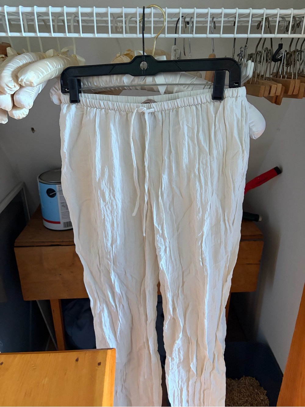 H&M Cream Drawstring Casual Joggers